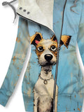 Women's Cute Dog Art Print Casual Sweatshirt