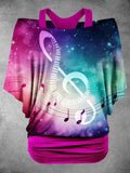 Women's Rainbow Music Note Top