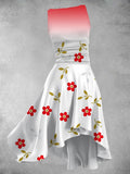 Women's Floral Art Print Art Dress