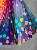 Women's Summer Polka Dot Gradient Maxi Dress