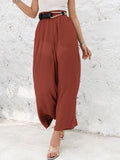 Women’s Solid Color Loose Elegant Casual Simple Pants