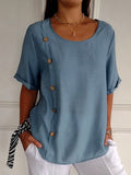 Women’s Casual Cotton Shirt Blue / S