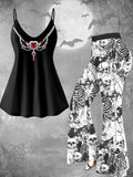 Women's Gothic Skull Art Design Two-Piece Sets