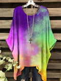 Women's Colorful Gradient Print Track Top