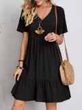 Flowing Dresses In Cotton And Linen Black / S