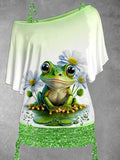 Women's Frog Artistic Casual Tops