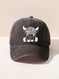 Highland Cow Cute Casual Print Hats