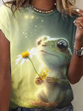 Cute Flower Frog T-shirt