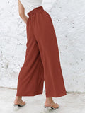 Women’s Solid Color Loose Elegant Casual Simple Pants