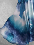 Women's Summer Tie Dye Gradient Art Two Piece Dress