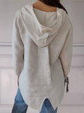 Women’s Cotton Linen Hooded Top