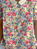 Women’s Retro Floral Art Print Casual Cotton And Linen Shirt