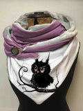 Women’s Owl Art Casual Wrap Scarf