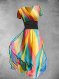 Women's Rainbow Tie Dye Ombre Art Dress