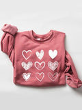 Valentine's Day Couple Love Print Casual Sweatshirt