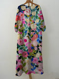 Colorful Spring Floral Garden Printed Women’s Pocket Cotton Dress