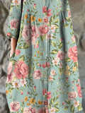 Women’s Vintage Floral Art Print Casual Flowy Dress