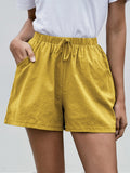 Women’s Linen Casual Summer Shorts Yellow / S