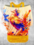 Women's   Animal    Watercolor Bird T-shirt