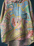 Women’s Vintage Ethnic Pattern Art Print Casual Cotton And Linen Shirt