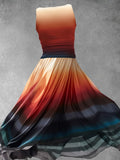 Women's Summer Striped Gradient Maxi Dress