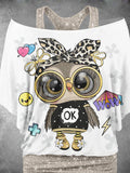 Women's Owl Two Piece Suit Top