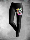 Women's Rainbow Skull Top Leggings Two-Piece Set