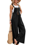 Women’s Solid Color Casual Dungaree Black / S