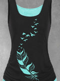 Women's Feathers And Birds  Art Design Tank Top