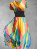 Women's Rainbow Tie Dye Ombre Art Dress