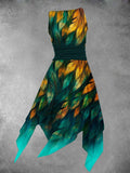 Women's Feather Art Design Maxi Dress