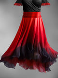 Women's Black and Red Gradient Case Dress