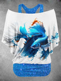 Women's Betta Art Design Two Piece Suit Top