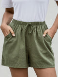 Women’s Linen Casual Summer Shorts Green / S