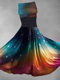 Women's Gradient Star Art Maxi Dress