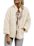 Women’s Solid Color Cotton Jacket With Pockets White / S