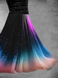 Women's Vintage Art Ombre Print Art Dress