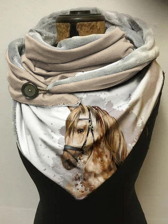 Watercolor Horse Casual Scarf And Shawl Colorful / Adultsize