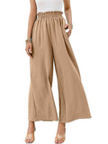 Women’s Solid Color Loose Elegant Casual Simple Pants Khaki / S