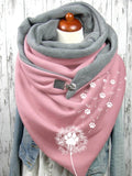 Women's Dandelion Cat Claw Print Casual Scarf