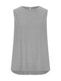 Women’s Solid Color Loose Elegant Casual Sleeveless Tank Top