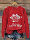 Funng Dog Lover Diamond Letter Christmas Print Sweatshirt