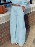 Women’s Vacation Loose Long Wide Leg Linen Cotton Pants