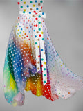 Women's Polka Dot Rainbow Dress