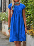 Women’s Summer Mid-Length Dress Blue / S