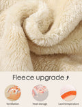 Snowflack Winter Art Print Waffle Plush Thick Long-Sleeved Hooded Coat