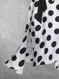 Women's Summer Polka Dot Art Design Two Piece Dress