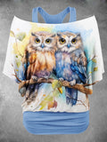 Women's Owl Two Piece Suit Top