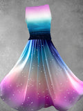 Women's Summer Gradient Art Design Maxi Dress