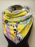 Cute Dog Art Print Casual Scarf